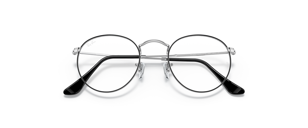 Ray-Ban RB3447V Round Metal Black On Silver Frames