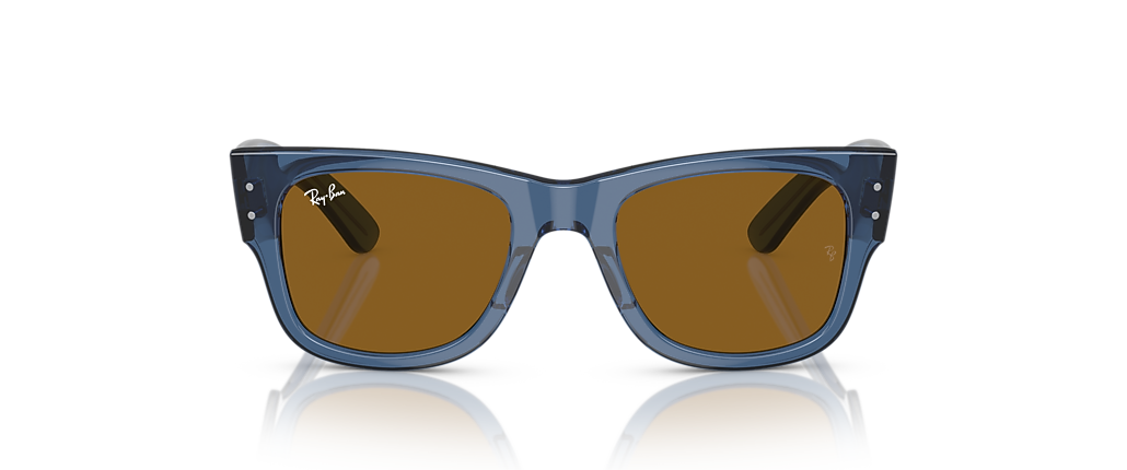 Ray-Ban RB0840SF Mega Wayfarer Bio-Based Transparent Blue Sunglasses