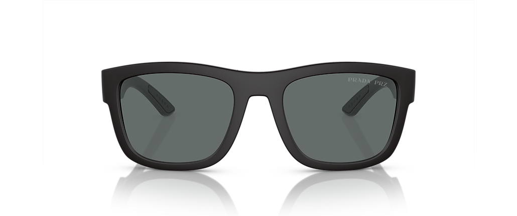 Prada Linea Rossa PS 01ZSF Black Rubber Sunglasses