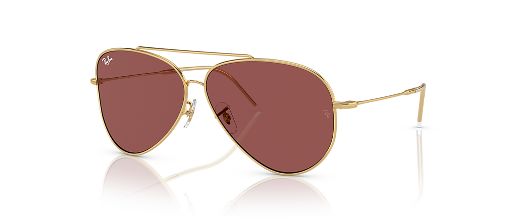 Ray-Ban RBR0101S Aviator Reverse Arista Gold Sunglasses