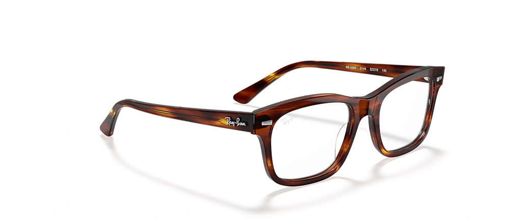 Ray-Ban RB5383 Burbank Optics Striped Red Havana Frames
