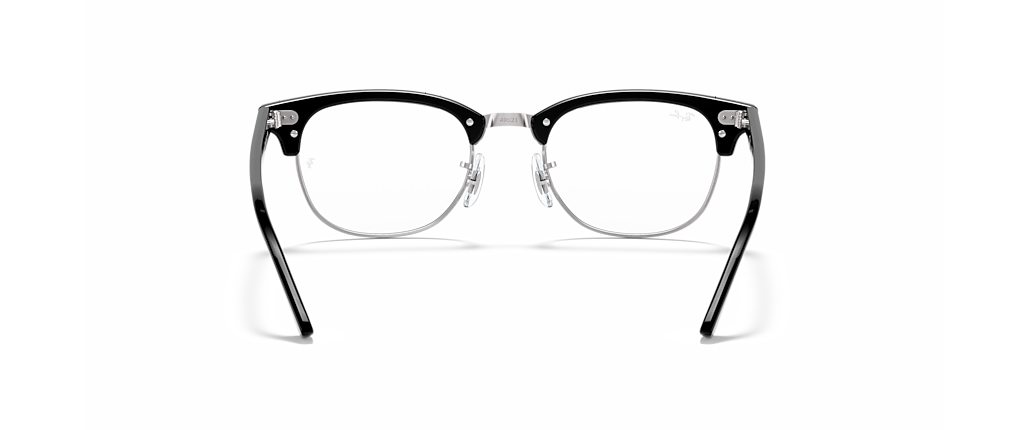 Ray-Ban RB5154 Clubmaster Optics Black On Silver Frames