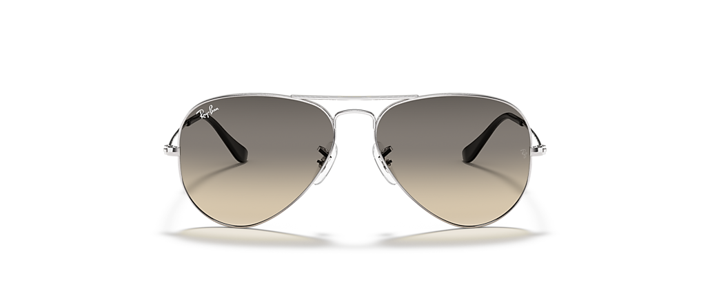 Ray-Ban RB3025 Aviator Gradient Silver Sunglasses