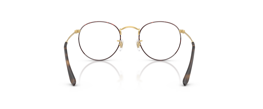Ray-Ban RB3447V Round Metal Optics Matt Havana On Matt Arista Gold Frames