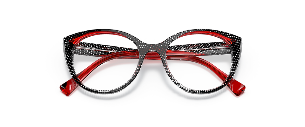 Alain Mikli A03129 ELINETTA Crystal /Black / Red Frames