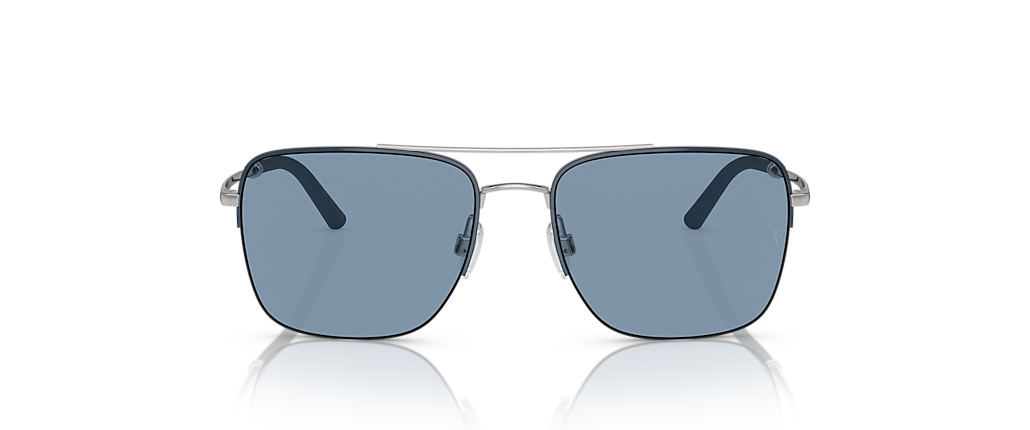 Oliver Peoples OV1343S R-2 Blue Ash/Brushed Silver Sunglasses