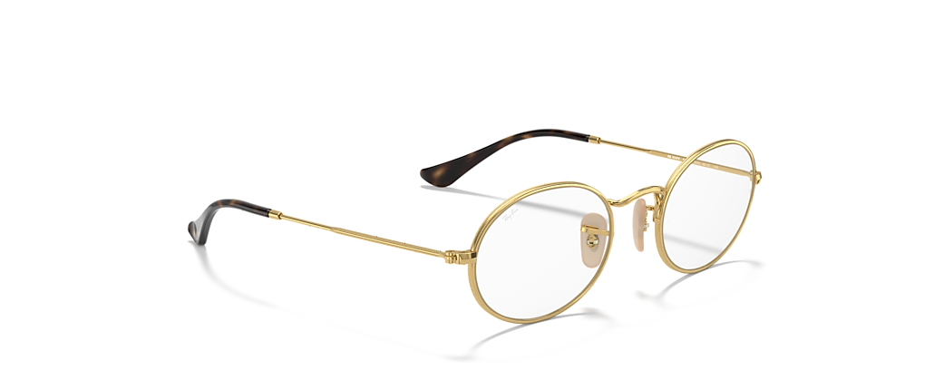 Ray-Ban RB3547V Oval Optics Arista Gold Frames