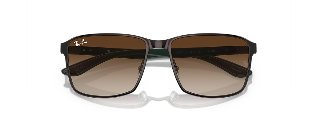 Ray-Ban RB3721 Brown On Gunmetal Sunglasses