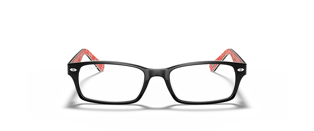 Ray-Ban RB5206 Optics Black On Red Frames