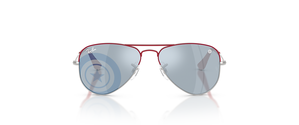 Ray-Ban RB9506S Ray-Ban MARVEL© - Captain America Mini Aviator Silver With Top Red Sunglasses