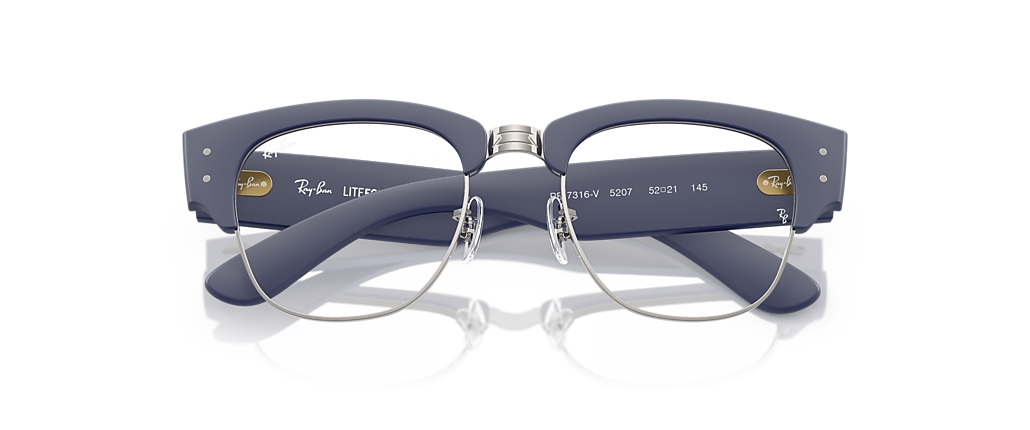 Ray-Ban RB7316V Mega Clubmaster Optics Liteforce Sand Blue On Gunmetal Frames