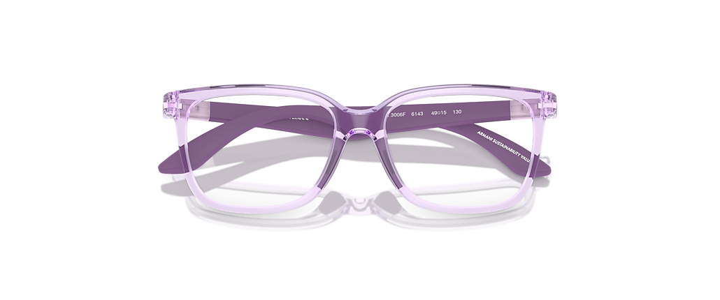 Emporio Armani EK3006F Shiny Transparent Purple Frames