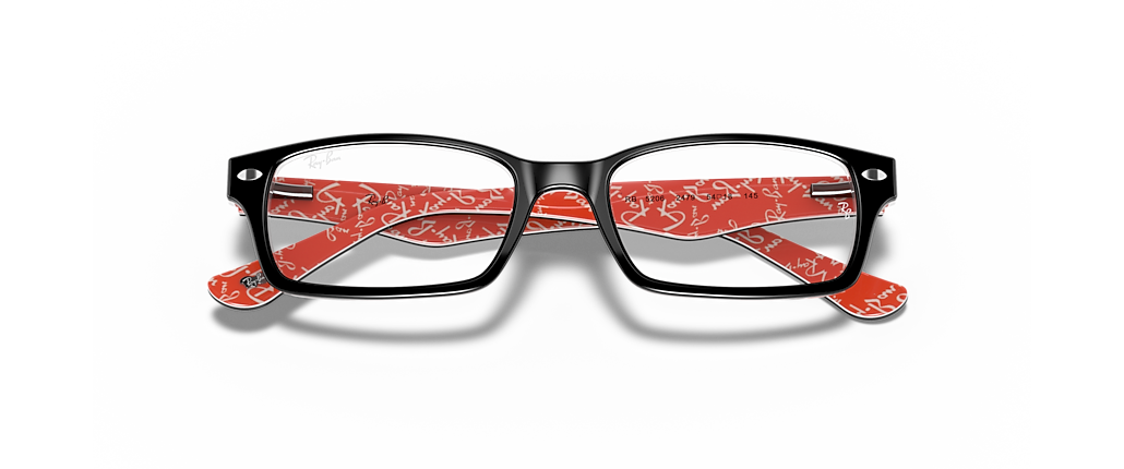 Ray-Ban RB5206 Optics Black On Red Frames