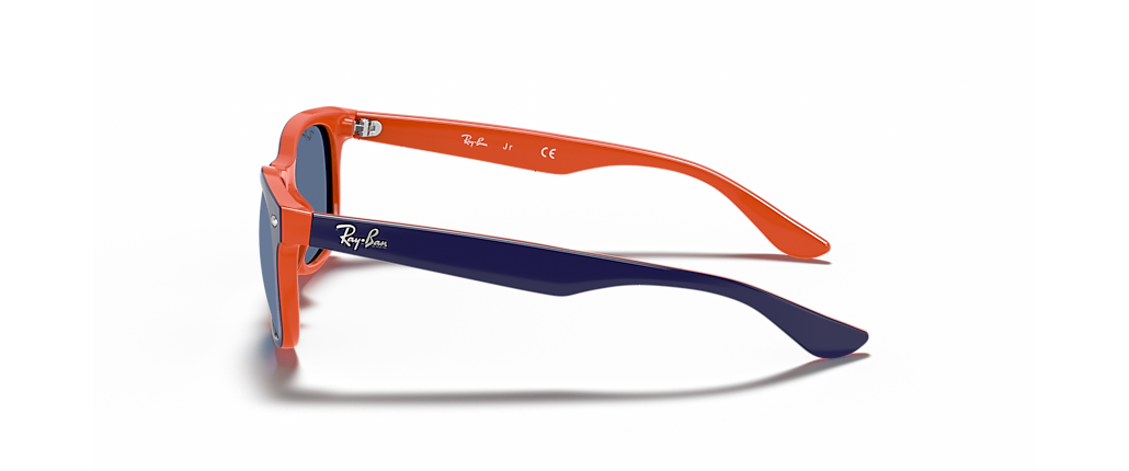 Ray-Ban RB9052S New Wayfarer Kids Blue On Orange Sunglasses