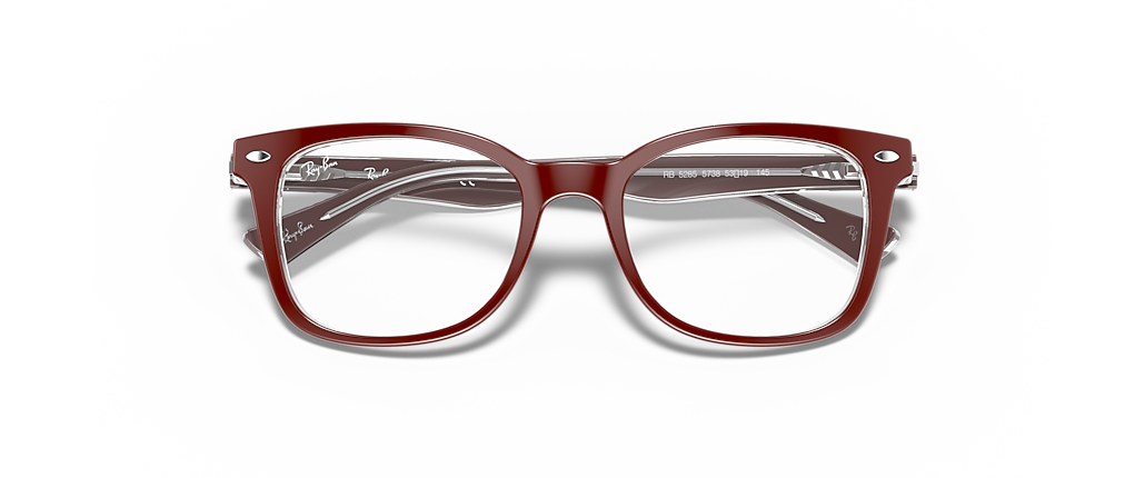 Ray-Ban RB5285 Optics Bordeaux On Transparent Frames