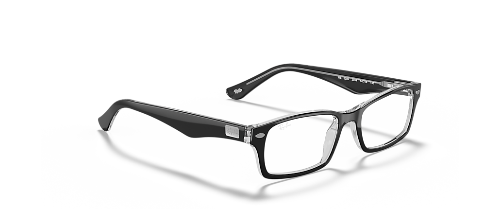 Ray-Ban RB5206 Optics Black On Transparent Frames