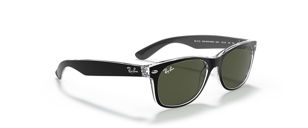 Ray-Ban RB2132 New Wayfarer Color Mix Black On Transparent Sunglasses