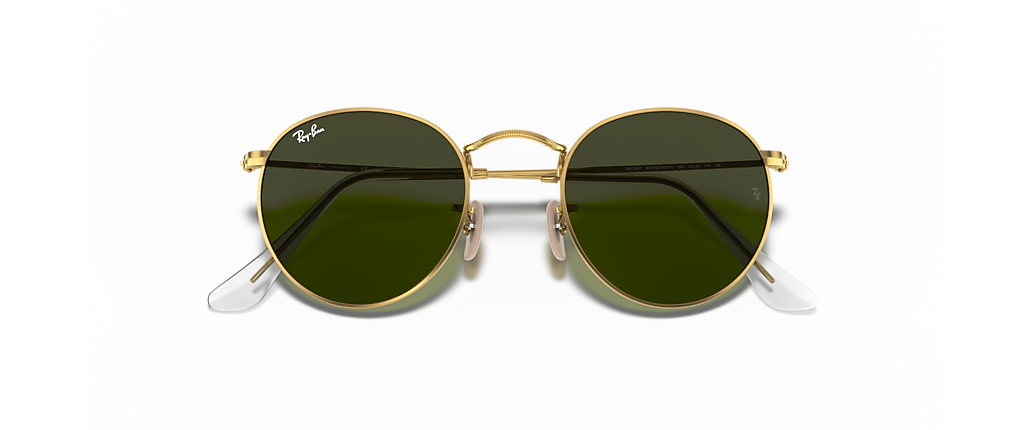 Ray-Ban RB3447 Round Metal Arista Gold Sunglasses