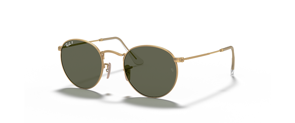 Ray-Ban RB3447 Round Metal Gold Sunglasses
