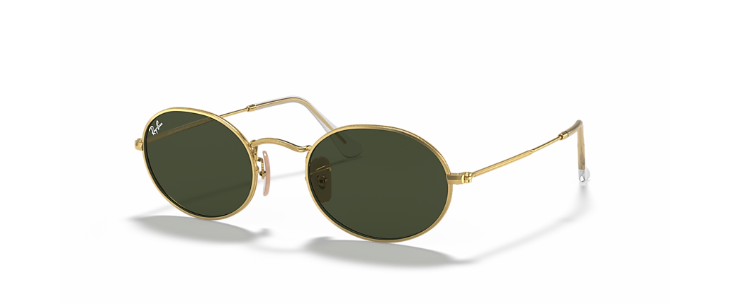 Ray-Ban RB3547 Oval Metal Arista Gold Sunglasses