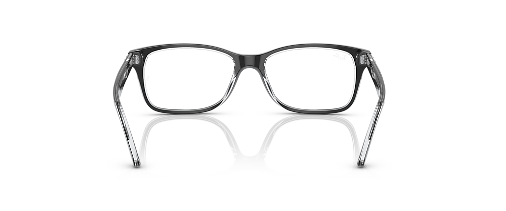 Ray-Ban RB5428F RB5428 Optics Black On Transparent Frames