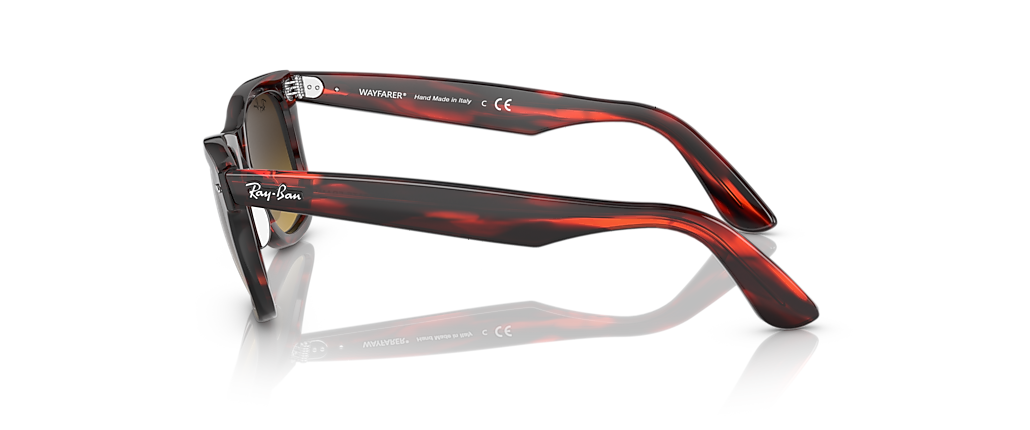 Ray-Ban RB2140 Original Wayfarer Bio-Based Striped Red Sunglasses