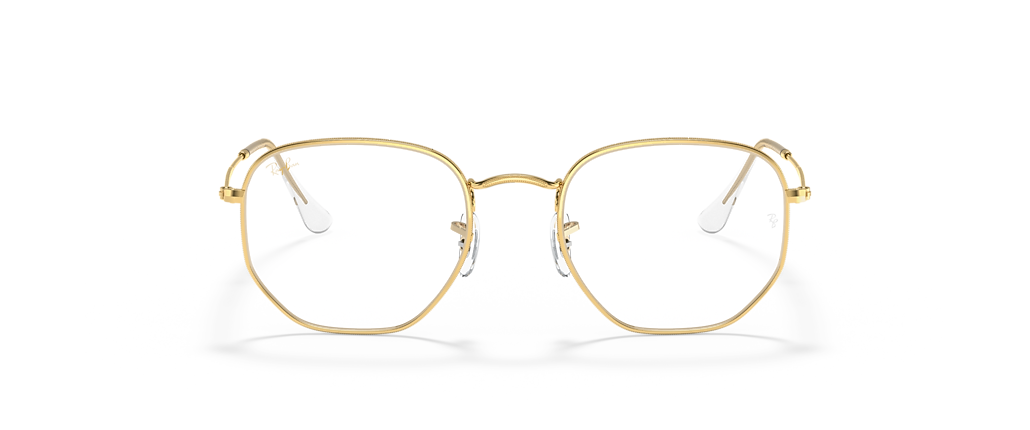 Ray-Ban RB3548 Hexagonal Blue-Violet Light Clear Gold Sunglasses