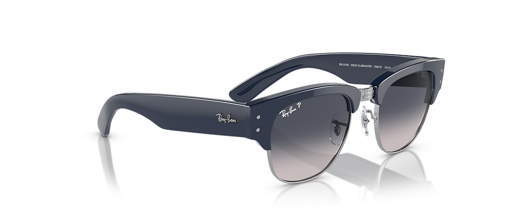 Ray-Ban RB0316S Mega Clubmaster Blue On Silver Sunglasses