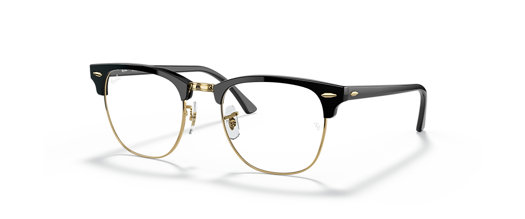 Ray-Ban RB3016 Clubmaster Blue-Violet Light Clear Black Sunglasses