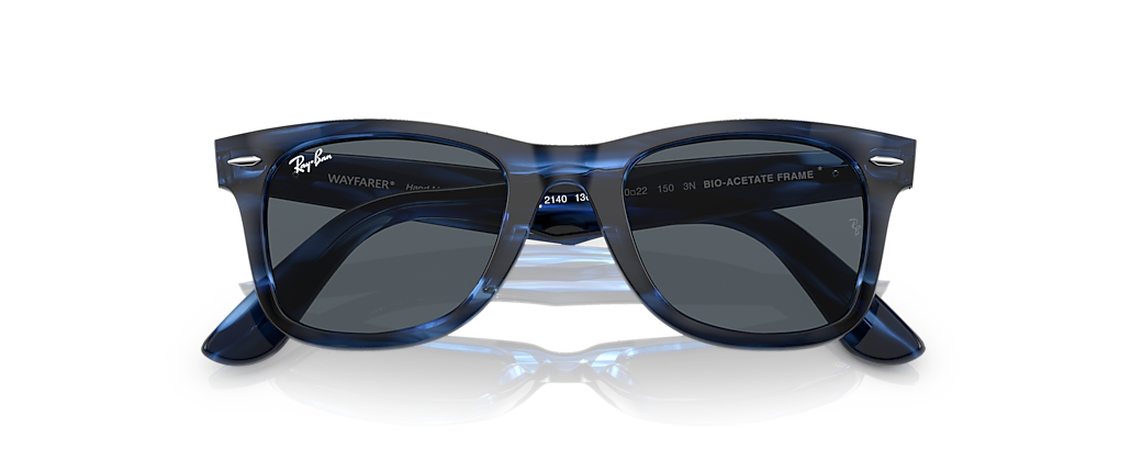 Ray-Ban RB2140 Original Wayfarer Bio-Based Striped Blue Sunglasses
