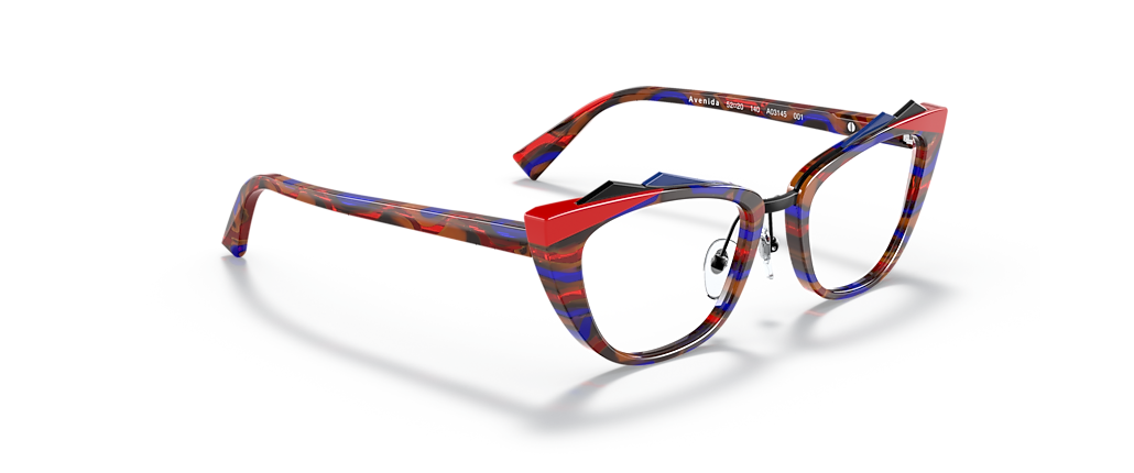Alain Mikli A03145 Avenida Red Blue/Red Black Turquoise Frames