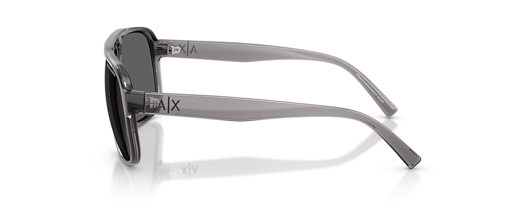 Armani Exchange AX4104S Shiny Transparent Grey Sunglasses