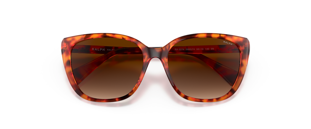 Ralph RA5274 Shiny Sponged Havana Brown Sunglasses