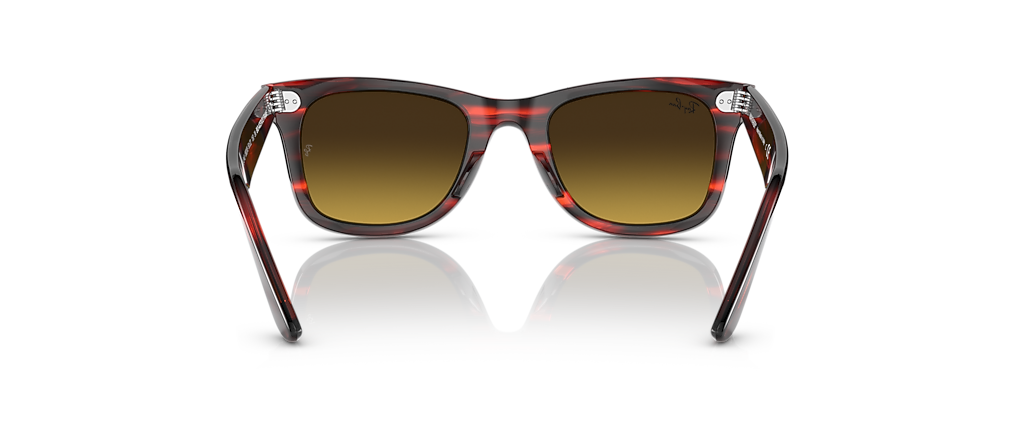 Ray-Ban RB2140 Original Wayfarer Bio-Based Striped Red Sunglasses