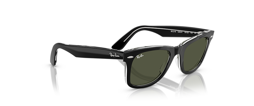 Ray-Ban RB2140 Original Wayfarer Classic Black On Transparent Sunglasses