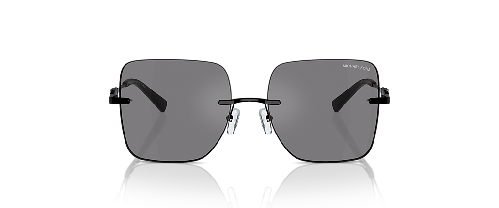 Michael Kors MK1150 Québec Grey Solid Black Mirror Sunglasses