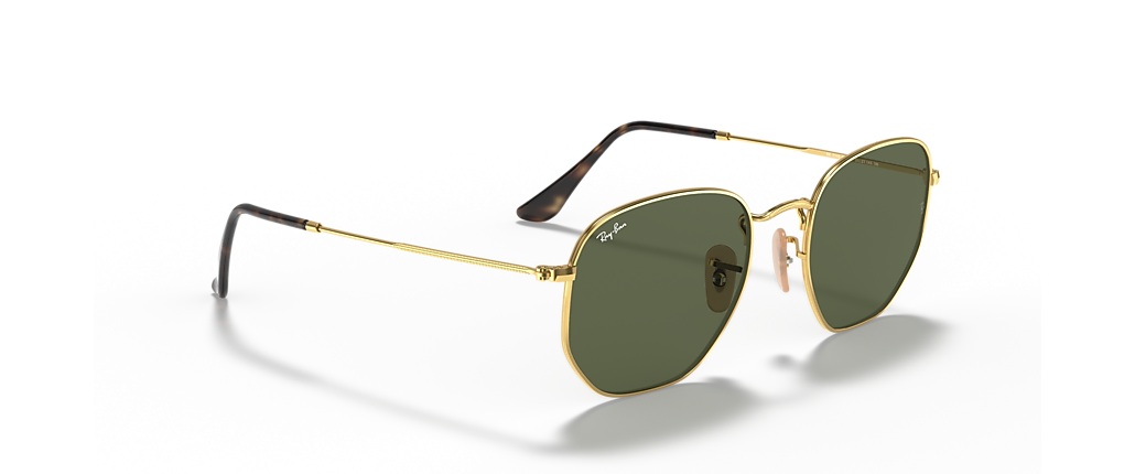 Ray-Ban RB3548N Hexagonal Flat Lenses Arista Gold Sunglasses