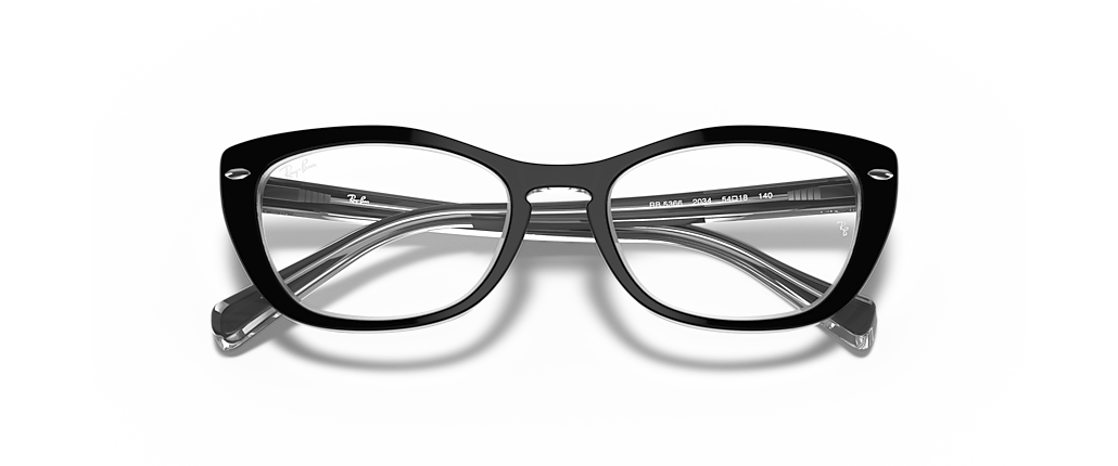 Ray-Ban RB5366 Optics Black On Transparent Frames