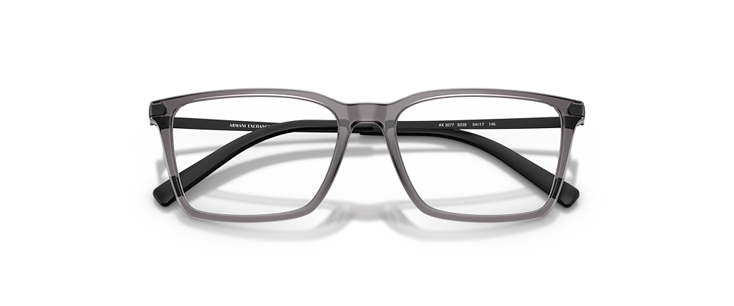 Armani Exchange AX3077 Shiny Transparent Grey Frames