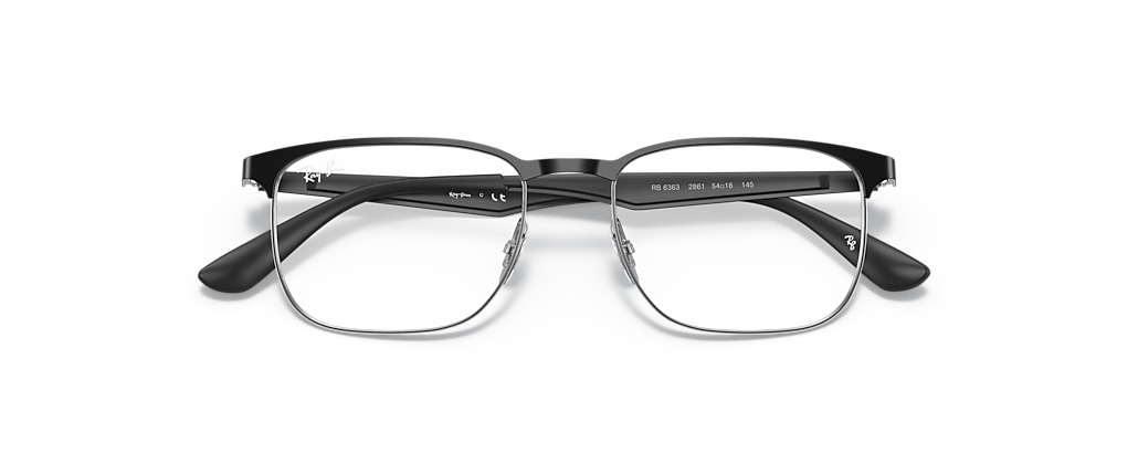 Ray-Ban RB6363 Optics Black On Silver Frames
