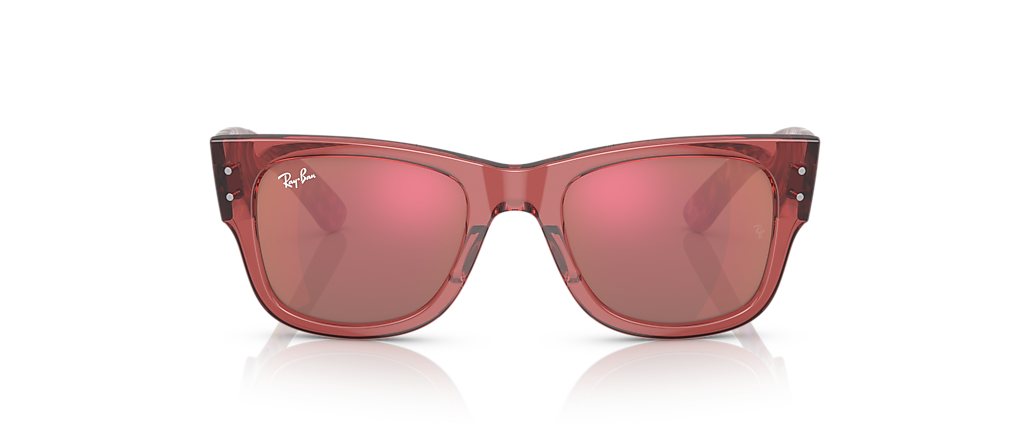 Ray-Ban RB0840SF Mega Wayfarer Transparent Pink Sunglasses