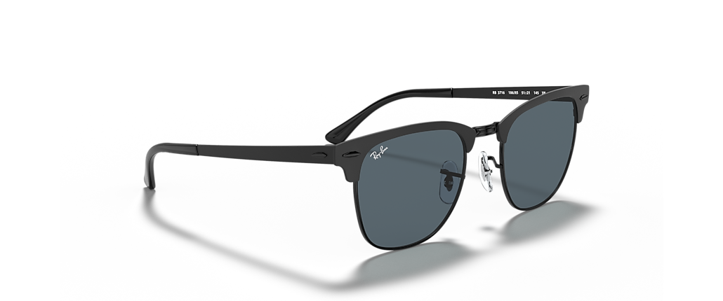 Ray-Ban RB3716 Clubmaster Metal Black Sunglasses