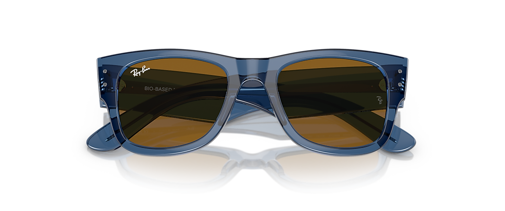 Ray-Ban RB0840S Mega Wayfarer Bio-Based Transparent Blue Sunglasses