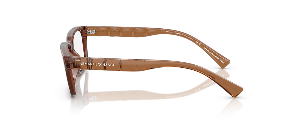 Armani Exchange AX3116F Shiny Transparent Brown Frames