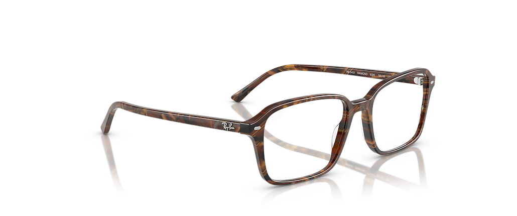 Ray-Ban RB5431 Raimond Optics Transparent Fantasy Brown & Yellow Frames