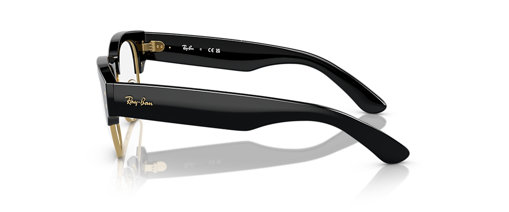 Ray-Ban RB0316V Mega Clubmaster Optics Black On Gold Frames