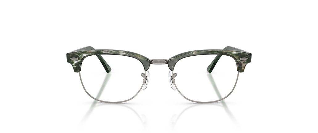 Ray-Ban RB5154 Clubmaster Transparent Fantasy Green On Gunmetal Frames