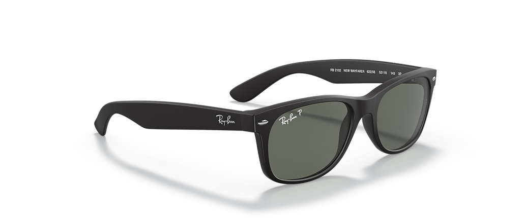 Ray-Ban RB2132 New Wayfarer Classic Rubber Black Sunglasses