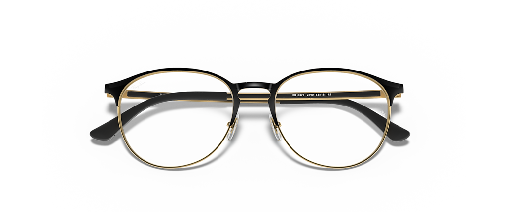 Ray-Ban RB6375 Optics Black On Gold Frames