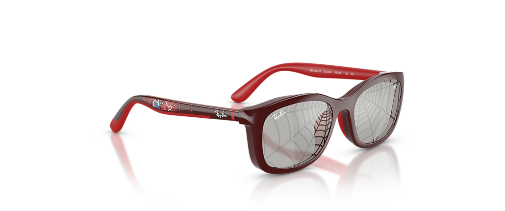 Ray-Ban RB9644S Ray-Ban MARVEL© - Spiderman RB9644S Kids Polished Dark and Rubber Red Sunglasses